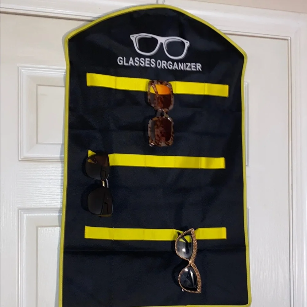 Eye Glass Hanging Organizer for 15 Pairs of Your Favorite Glasses OS